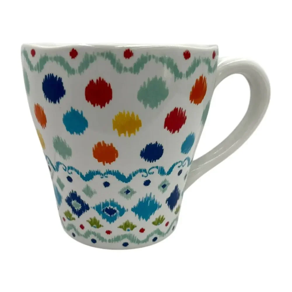 222 Fifth Mug HANNA PTS Int'l Fine China Porcelain Coffee Dots Geometric Replace
